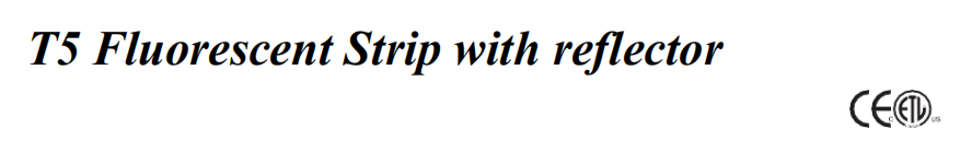 شريط الفلورسنت T5 مع عاكس